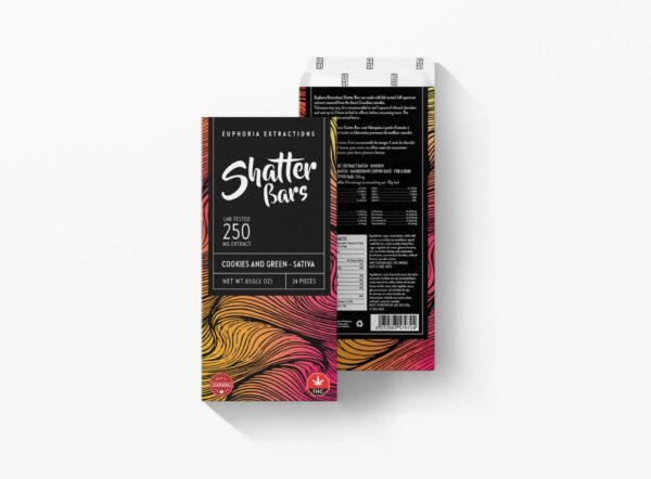 Euphoria Extractions – 500mg Shatter Bar – Milk Chocolate (Sativa) | Herb Heaven Canada