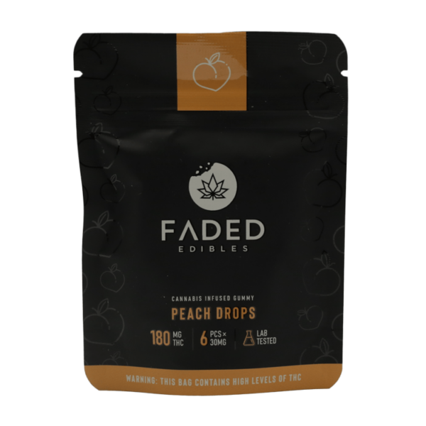 Faded Edibles – Peach Drops – 180mg | Herb Heaven Canada