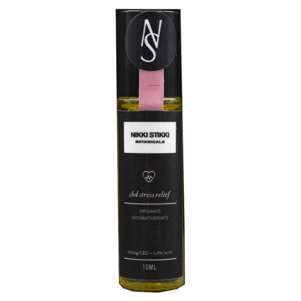 Nikki Stikki Botanicals – Organic Aromatherapy – CBD Stress Relief Roller 100mg CBD | Herb Heaven Canada