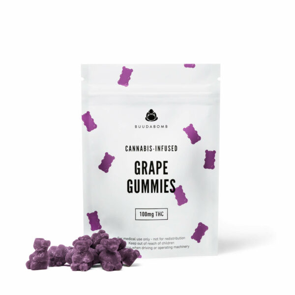 Buudabomb – Grape Gummies 100mg THC | Herb Heaven Canada