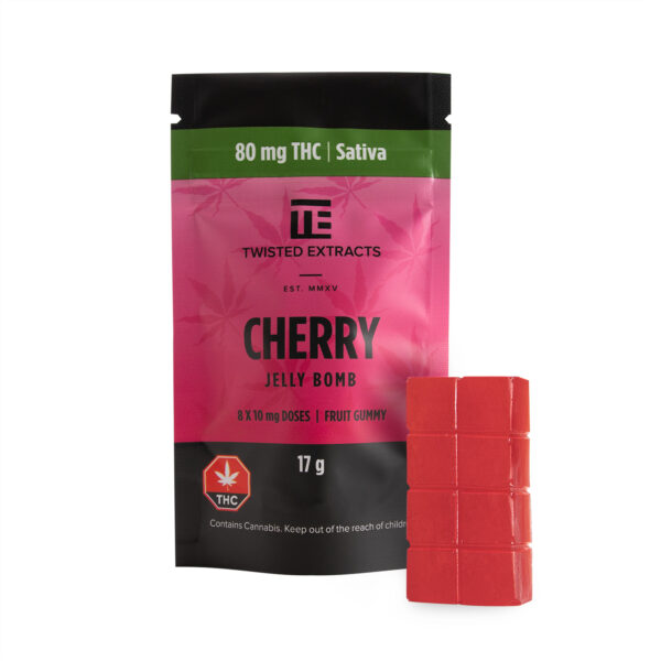 Twisted Extracts – Cherry Jelly Bomb – Sativa – 80mg THC | Herb Heaven Canada