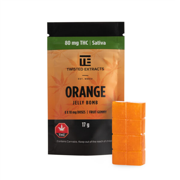 Twisted Extracts – Orange Jelly Bomb – Sativa – 80mg THC | Herb Heaven Canada