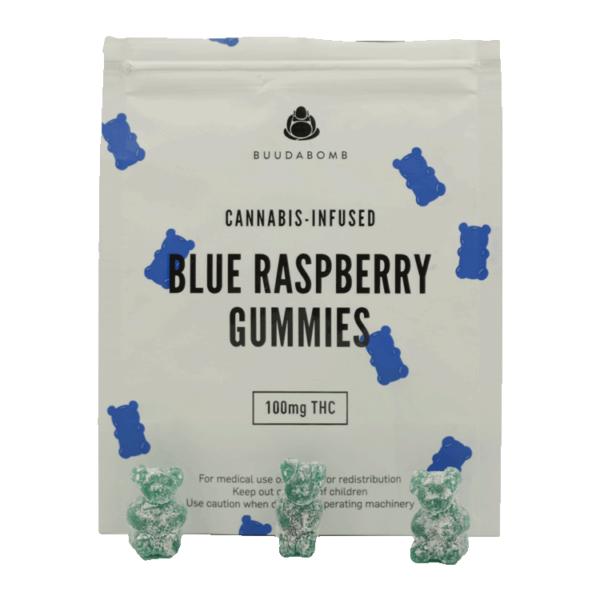 Buudabomb – Blue Raspberry Gummies – 100mg | Herb Heaven Canada