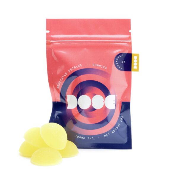 Dose Edibles Gummies – Pineapple | Herb Heaven Canada