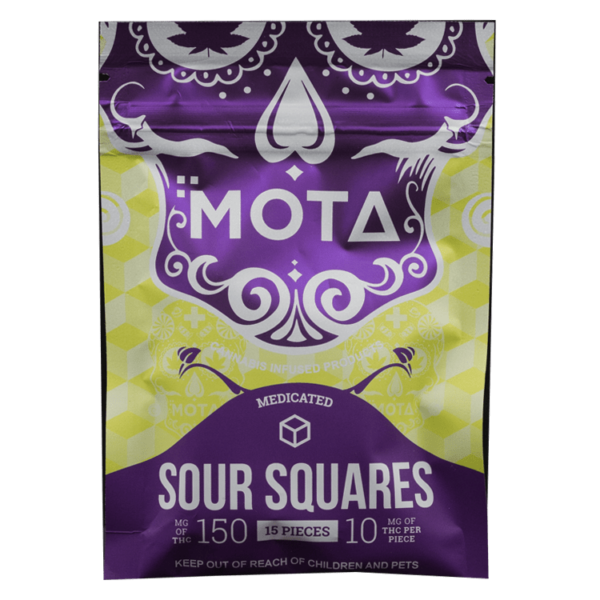 MOTA Edibles – Sour Squares – 150mg THC | Herb Heaven Canada