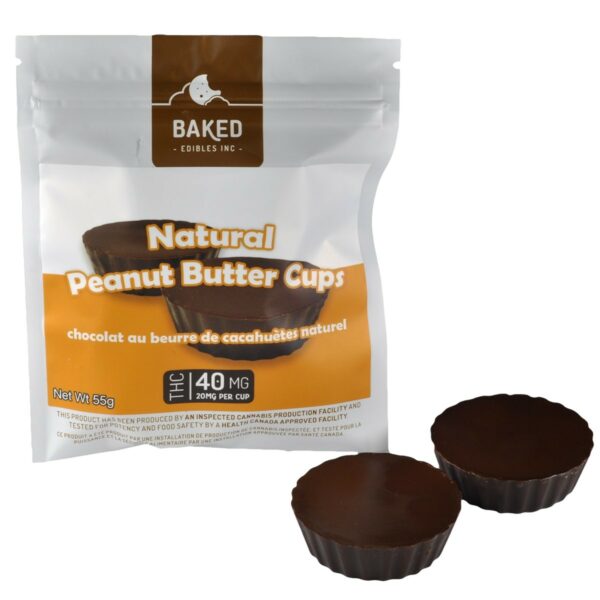 Baked Edibles – Chocolate Mini Peanut Butter Cups 40mg THC | Herb Heaven Canada