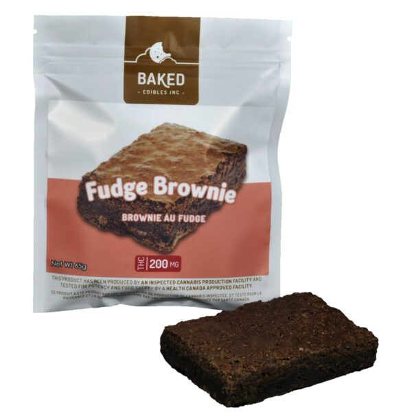Baked Edibles – Fudge Brownie 200mg THC | Herb Heaven Canada