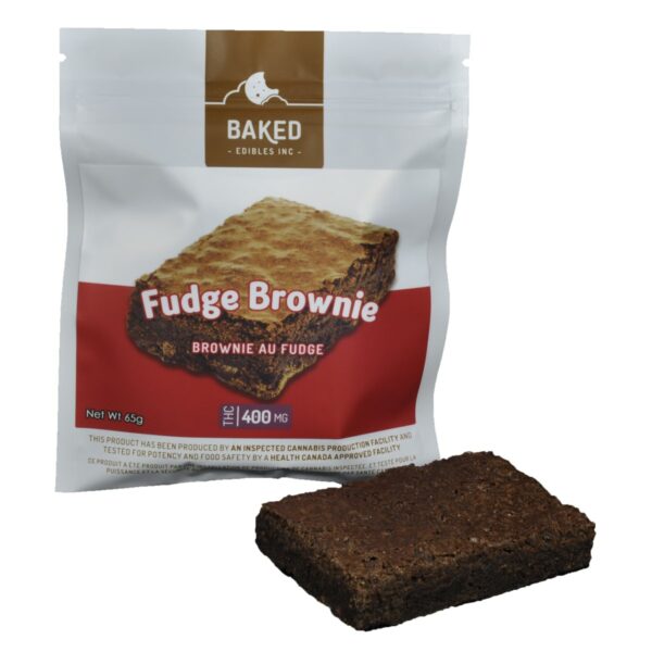 Baked Edibles – Fudge Brownie 400mg THC | Herb Heaven Canada