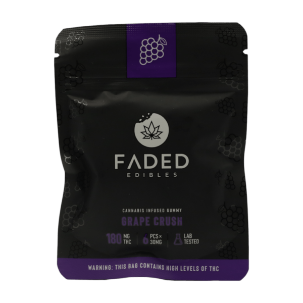 Faded Edibles – Grape Crush – 180mg | Herb Heaven Canada