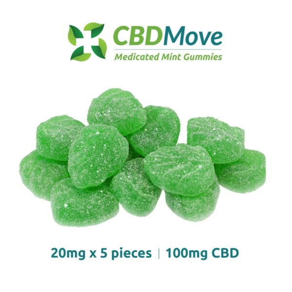 CBD Move – CBD Gummies – Mint Leaves – 100mg | Herb Heaven Canada