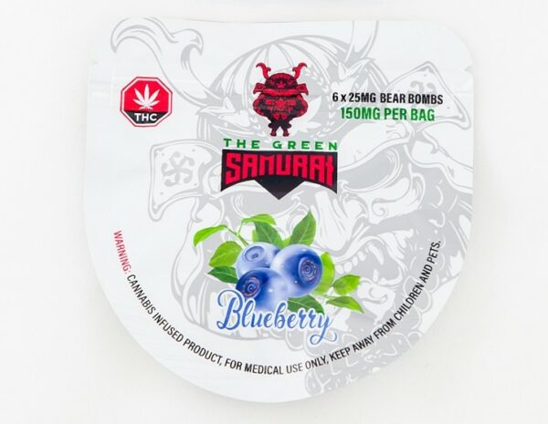 The Green Samurai – Blueberry Gummies – 150mg | Herb Heaven Canada