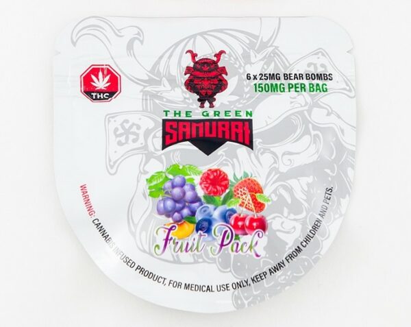 The Green Samurai – Fruit Pack Gummies – 150mg | Herb Heaven Canada