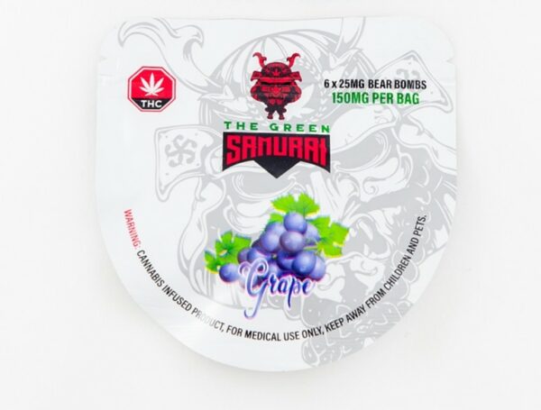 The Green Samurai – Grape Gummies – 150mg | Herb Heaven Canada