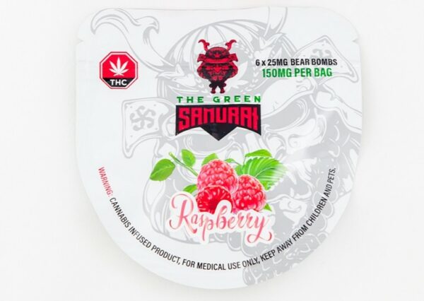 The Green Samurai – Raspberry Gummies – 150mg | Herb Heaven Canada