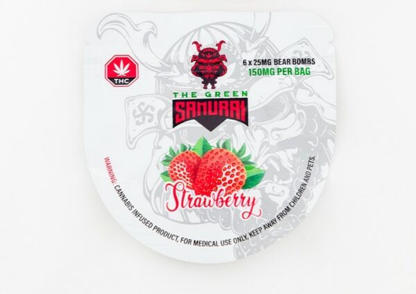 The Green Samurai – Strawberry Gummies – 150mg | Herb Heaven Canada