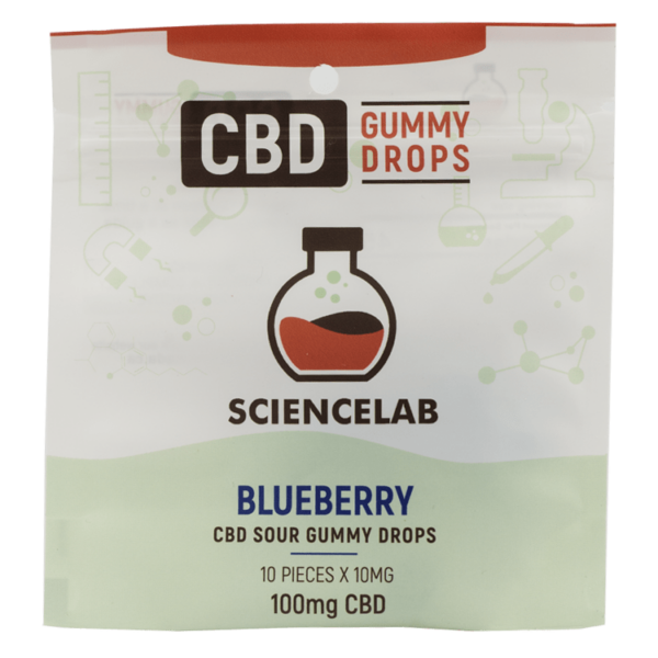 Sciencelab – CBD Sour Gummy Drops – Blueberry 100mg CBD | Herb Heaven Canada