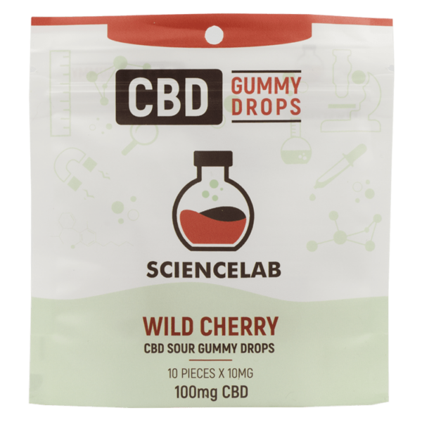 Sciencelab – CBD Sour Gummy Drops – Wild Cherry 100mg CBD | Herb Heaven Canada