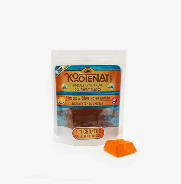 Kootenay Labs – 1:1 Tangerine Creamsicle Gummy – (500mg total) | Herb Heaven Canada