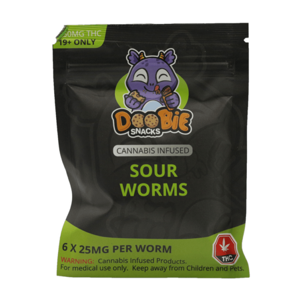 Doobie Snacks – CBD Sour Gummy Bears – 150mg CBD | Herb Heaven Canada