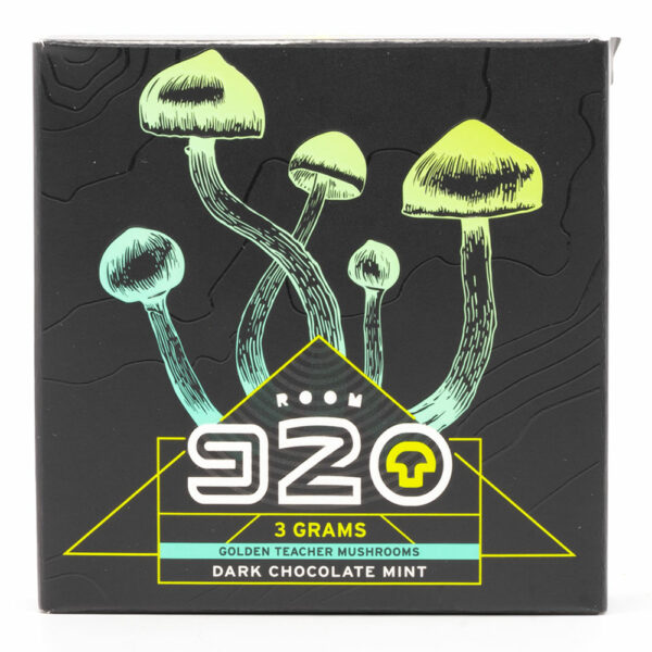 Room 920 – Mushroom Chocolate Bar – Dark Chocolate Mint – 3 grams | Herb Heaven Canada