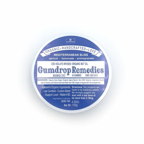 Gumdrop Remedies – Mediterranean Bliss Gummies – 800mg CBD | Herb Heaven Canada