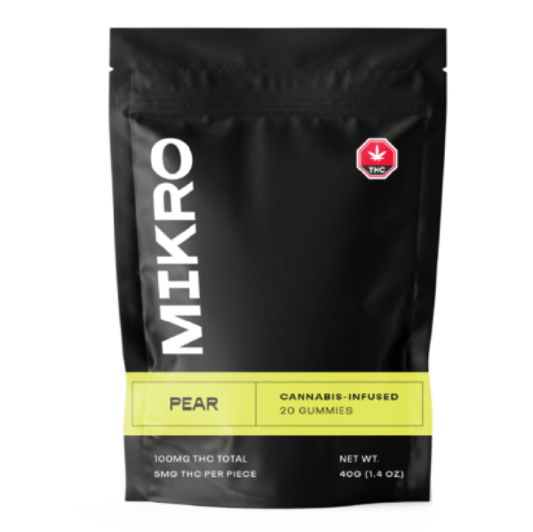 Mikro – THC Gummies – 100mg THC – Pear | Herb Heaven Canada