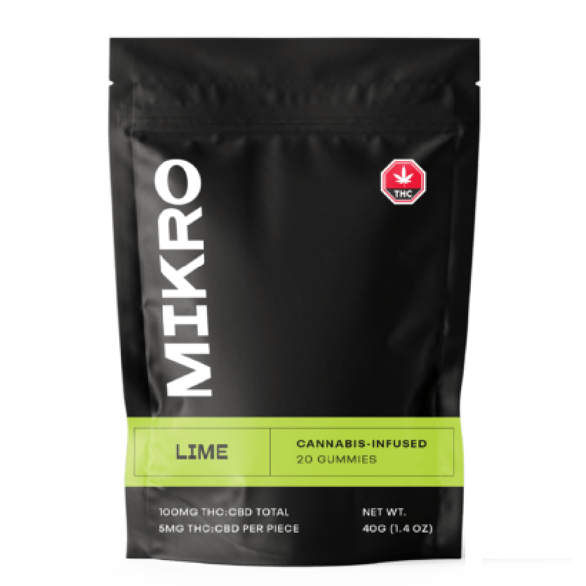 Mikro – 1:1 THC/CBD Gummies – 100mg – Lime | Herb Heaven Canada