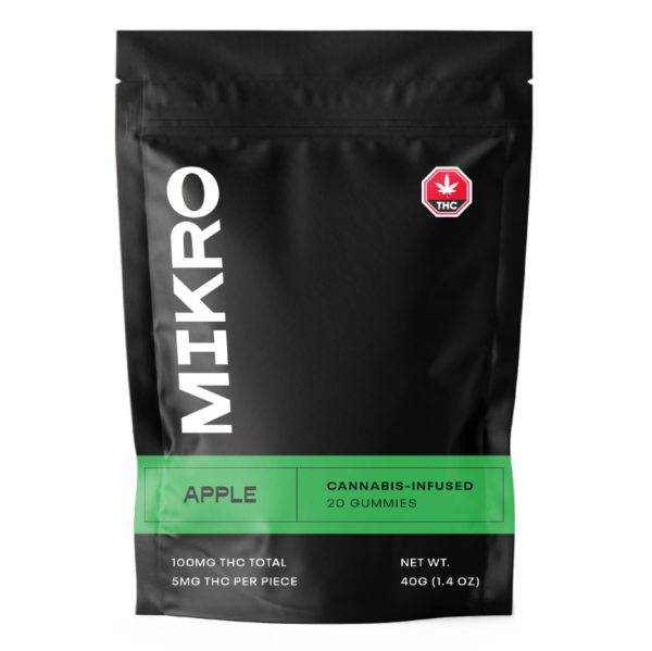 Mikro – THC Gummies – 100mg THC – Apple | Herb Heaven Canada