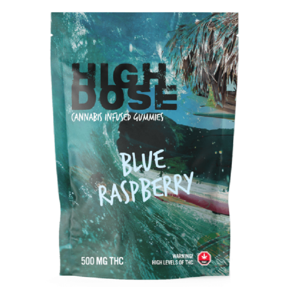 High Dose – cannabis Infused Gummies – Blue Raspberry – 1000mg/1500mg | Herb Heaven Canada