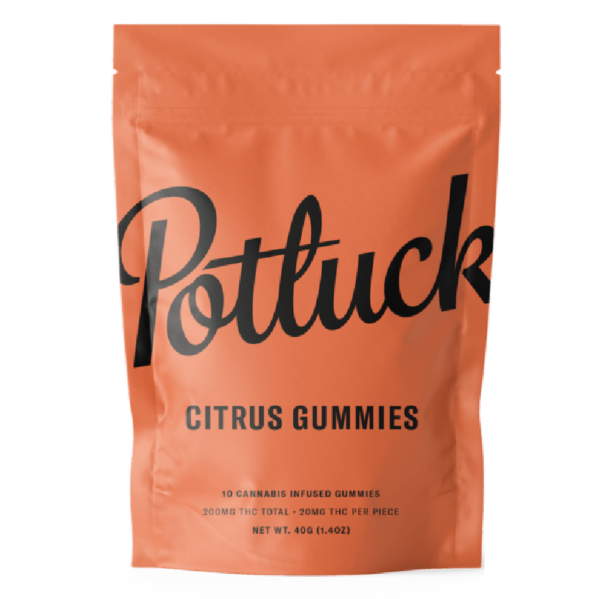 Potluck Extracts – Citrus Gummies – 200mg THC | Herb Heaven Canada