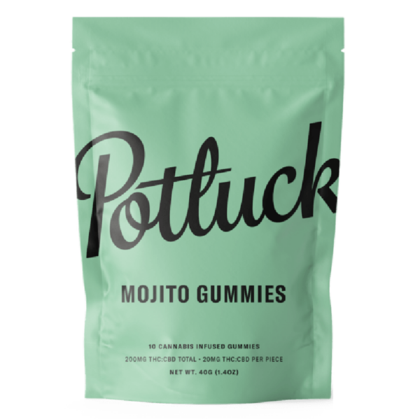 Potluck Extracts – Mojito Gummies (1:1) – 100mg THC / 100mg CBD | Herb Heaven Canada