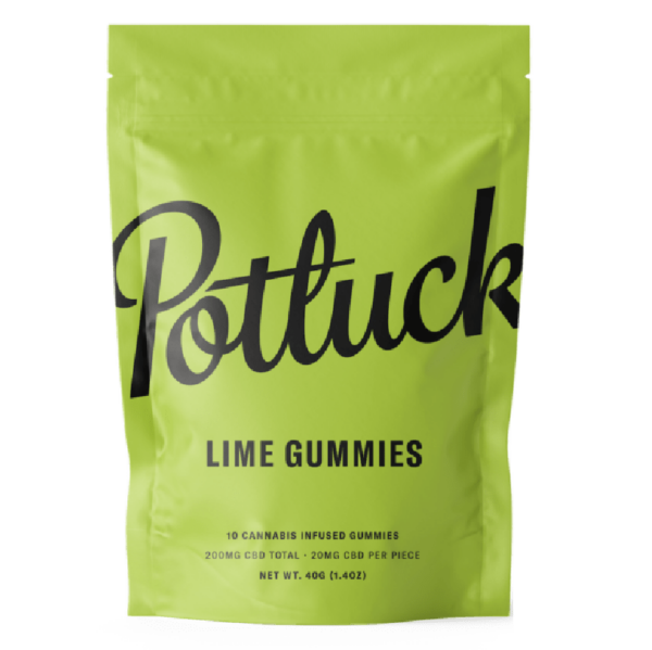 Potluck Extracts – Lime Gummies (CBD) – 200mg | Herb Heaven Canada
