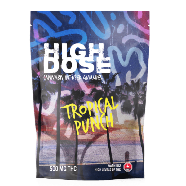 High Dose – cannabis Infused Gummies – Tropical Punch – 500mg/1000mg | Herb Heaven Canada