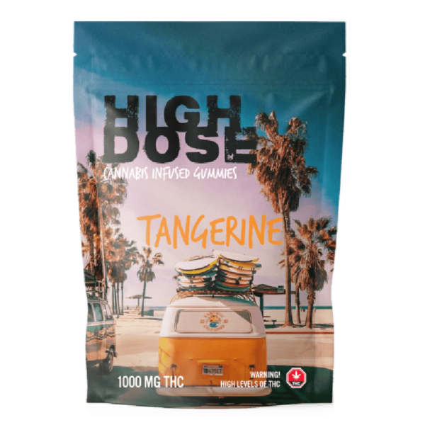 High Dose – cannabis Infused Gummies – Tangerine – 1000mg/1500mg | Herb Heaven Canada