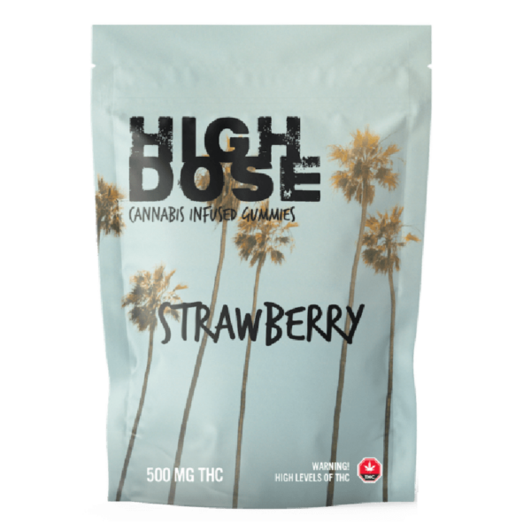 High Dose – cannabis Infused Gummies – Strawberry – 500mg/1000mg | Herb Heaven Canada