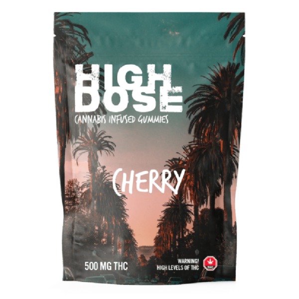 High Dose – cannabis Infused Gummies – Cherry – 500mg/1000mg | Herb Heaven Canada