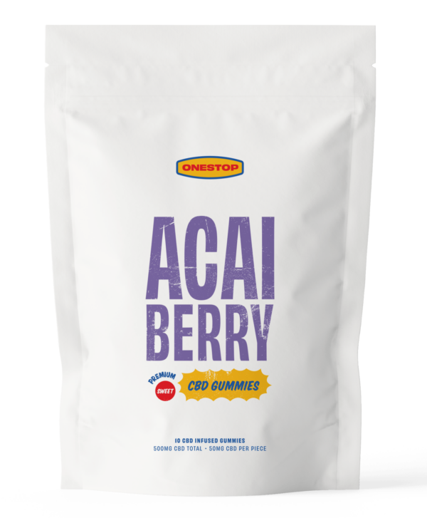 OneStop – Açai Berry CBD Gummies 500mg | Herb Heaven Canada