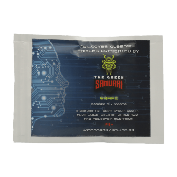 The Green Samurai – Shroom Gummies – Grape – 3g | Herb Heaven Canada