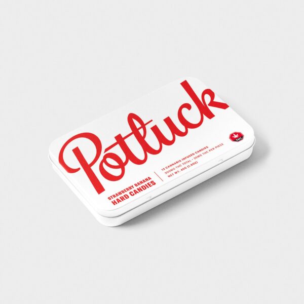 Potluck – Hard Candy – Strawberry Banana- 300mg THC | Herb Heaven Canada